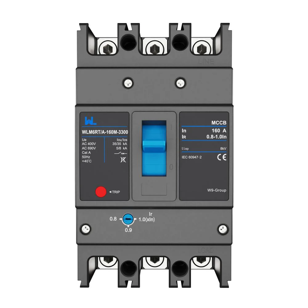 Adjustable Mccb WLM6RT-160A-3300 3P WLM6RT Series thermal magnetic type mccb 400V/690V mccb 125A 3 Poles Gallery image 7