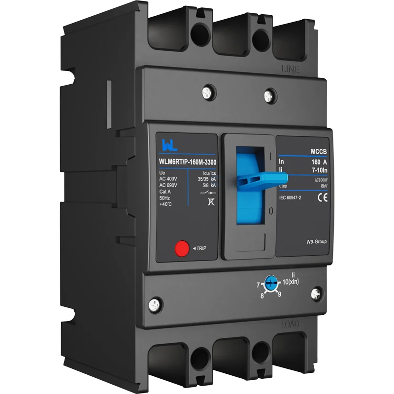 Adjustable Mccb WLM6RT-160A-3300 3P WLM6RT Series thermal magnetic type mccb 400V/690V mccb 125A 3 Poles Gallery image 14