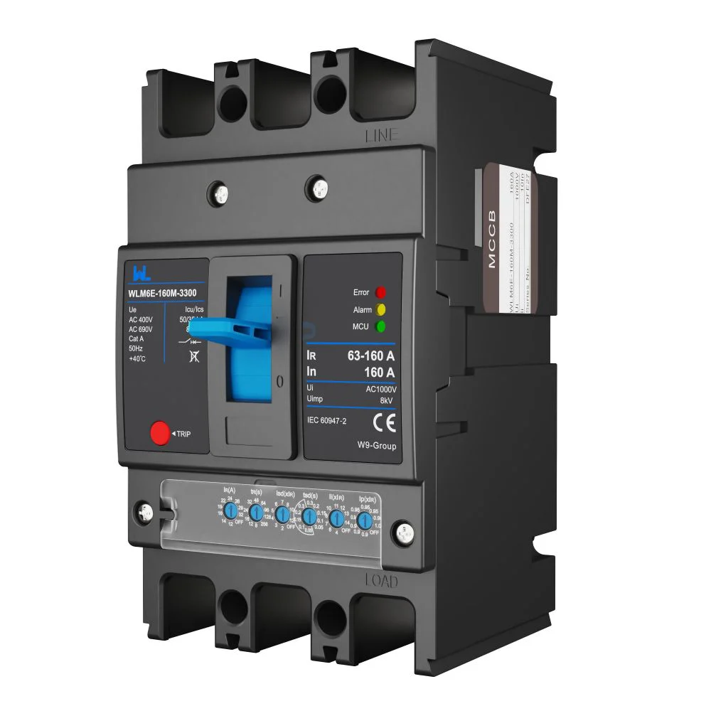 MCCB circuit breaker WLM6E-160A-3300 3P/4P WLM6E Series electronic circuit breaker lsig circuit breaker MCCB 125 A 3 Poles/4 Poles Gallery image 2