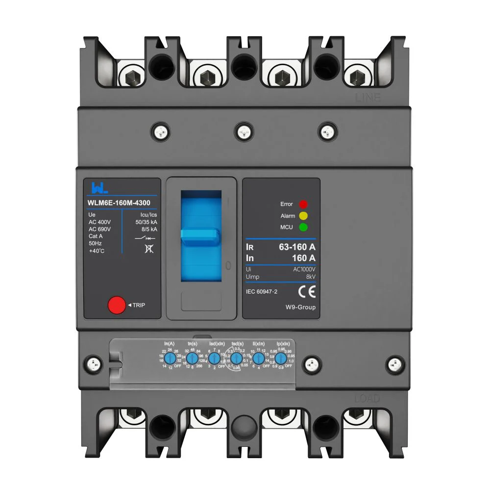 MCCB circuit breaker WLM6E-160A-3300 3P/4P WLM6E Series electronic circuit breaker lsig circuit breaker MCCB 125 A 3 Poles/4 Poles Gallery image 4