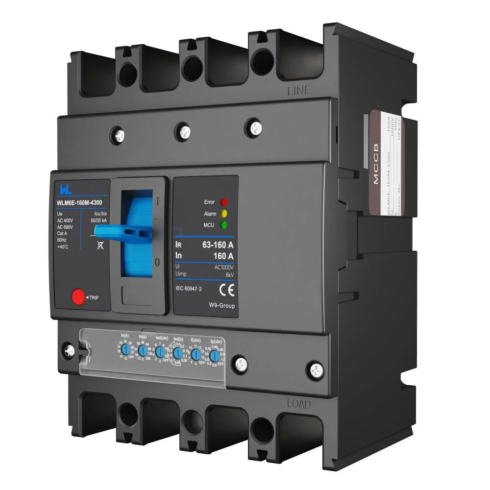 MCCB circuit breaker WLM6E-160A-3300 3P/4P WLM6E Series electronic circuit breaker lsig circuit breaker MCCB 125 A 3 Poles/4 Poles Gallery image 5