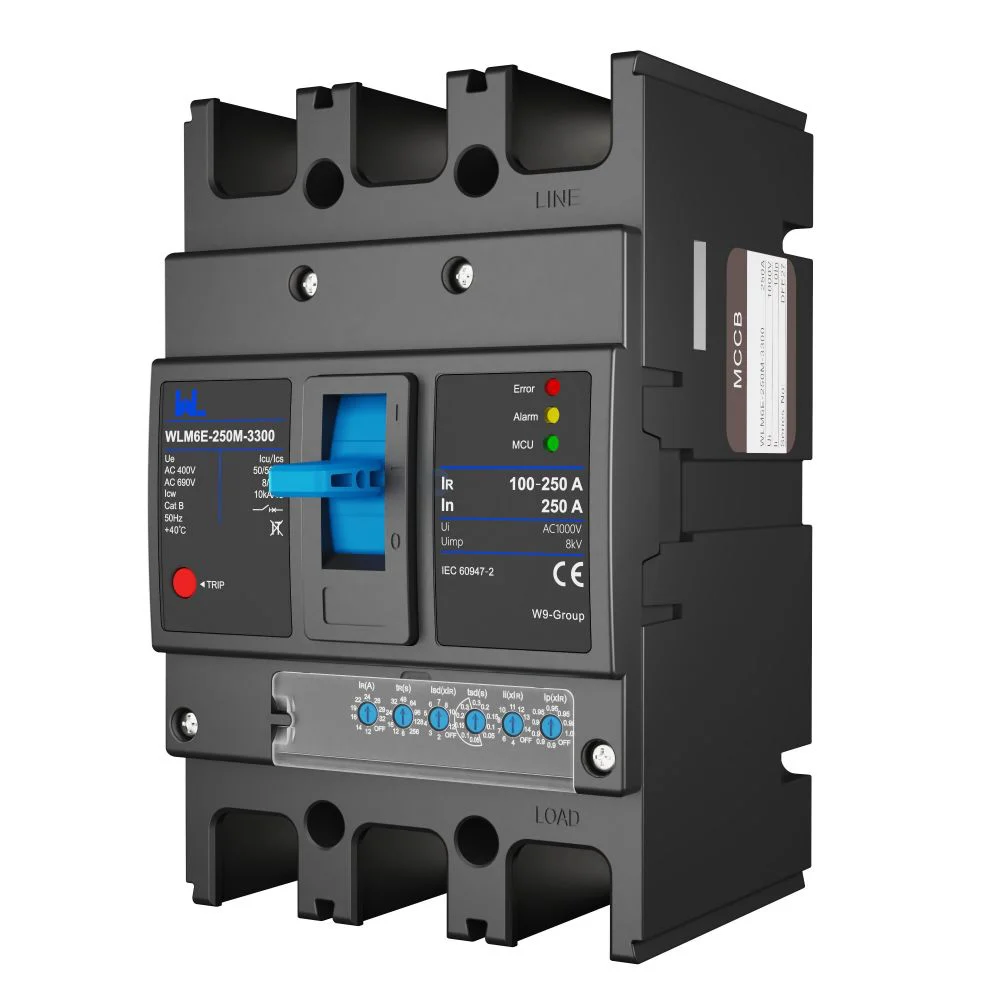 MCCB circuit breaker WLM6E-250A-3300 3P/4P WLM6E Series electronic circuit breaker Molded Case Circuit Breaker 400V/690V MCCB 250A 3/4 poles with modbus RS485 Gallery image 7
