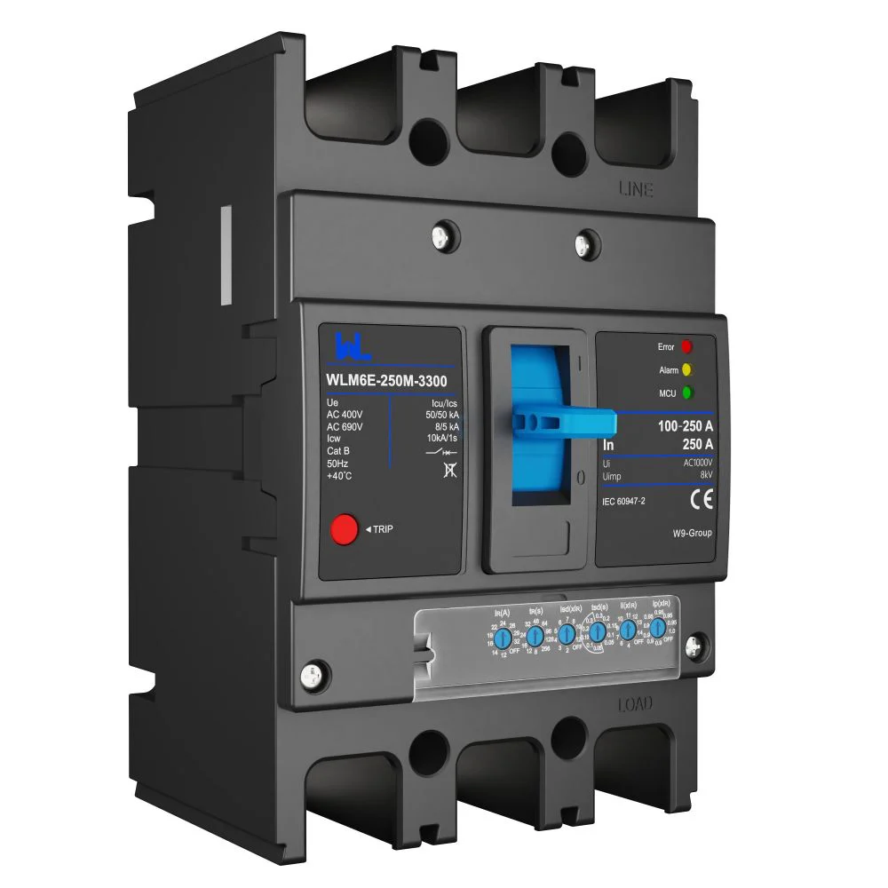 MCCB circuit breaker WLM6E-250A-3300 3P/4P WLM6E Series electronic circuit breaker Molded Case Circuit Breaker 400V/690V MCCB 250A 3/4 poles with modbus RS485 Gallery image 8