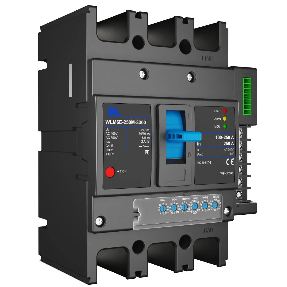 MCCB circuit breaker WLM6E-250A-3300 3P/4P WLM6E Series electronic circuit breaker Molded Case Circuit Breaker 400V/690V MCCB 250A 3/4 poles with modbus RS485 Gallery image 9
