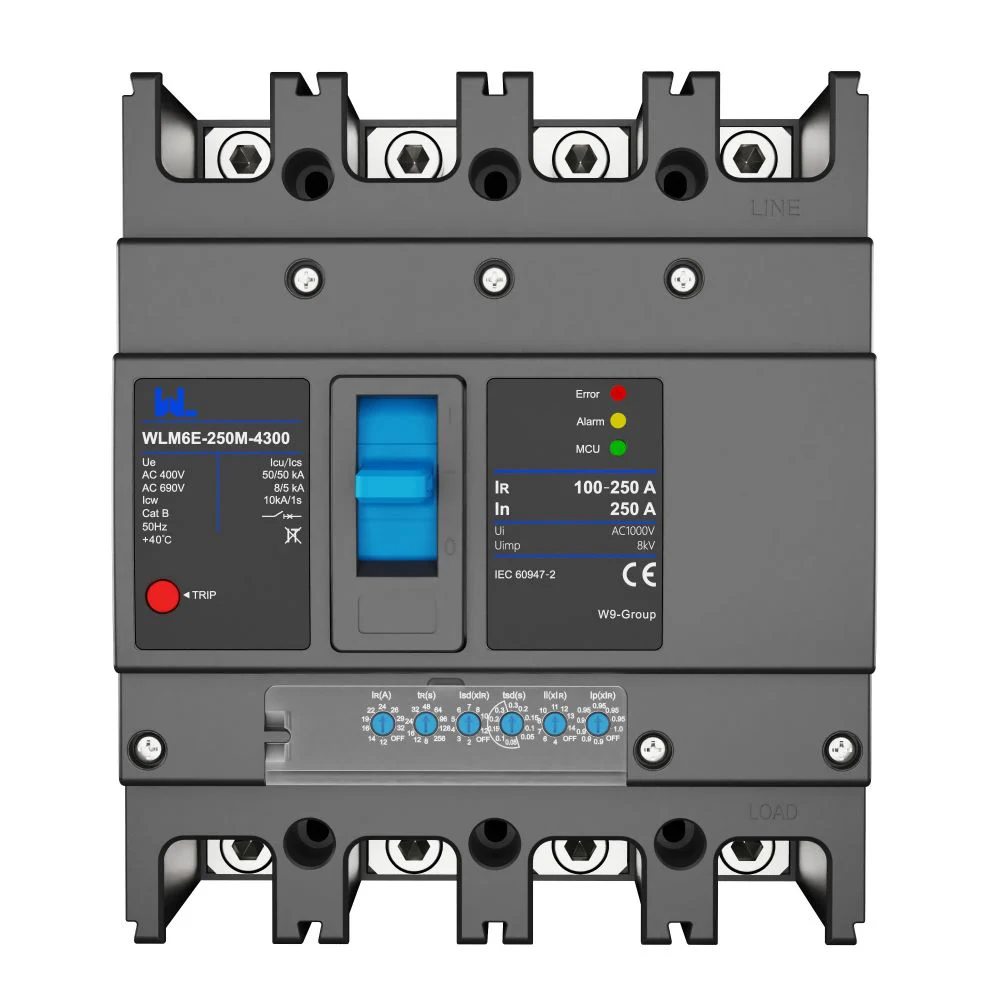 MCCB circuit breaker WLM6E-250A-3300 3P/4P WLM6E Series electronic circuit breaker Molded Case Circuit Breaker 400V/690V MCCB 250A 3/4 poles with modbus RS485 Gallery image 10