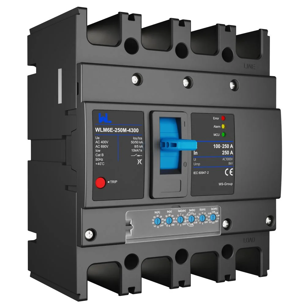 MCCB circuit breaker WLM6E-250A-3300 3P/4P WLM6E Series electronic circuit breaker Molded Case Circuit Breaker 400V/690V MCCB 250A 3/4 poles with modbus RS485 Gallery image 12