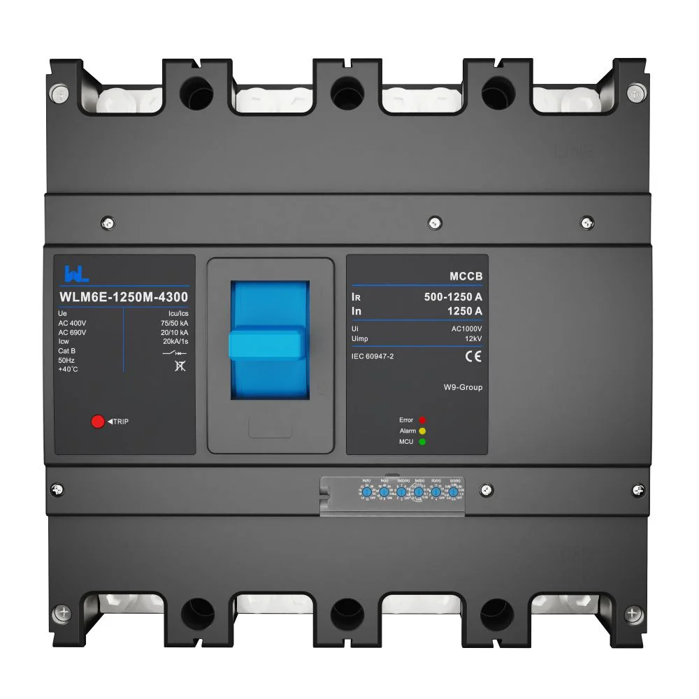 MCCB circuit breaker WLM6E-1250A-3300 3P/4P WLM6E Series MCCB 1250A electronic circuit breaker 400V/690V 3 Poles/4 Poles Gallery image 4