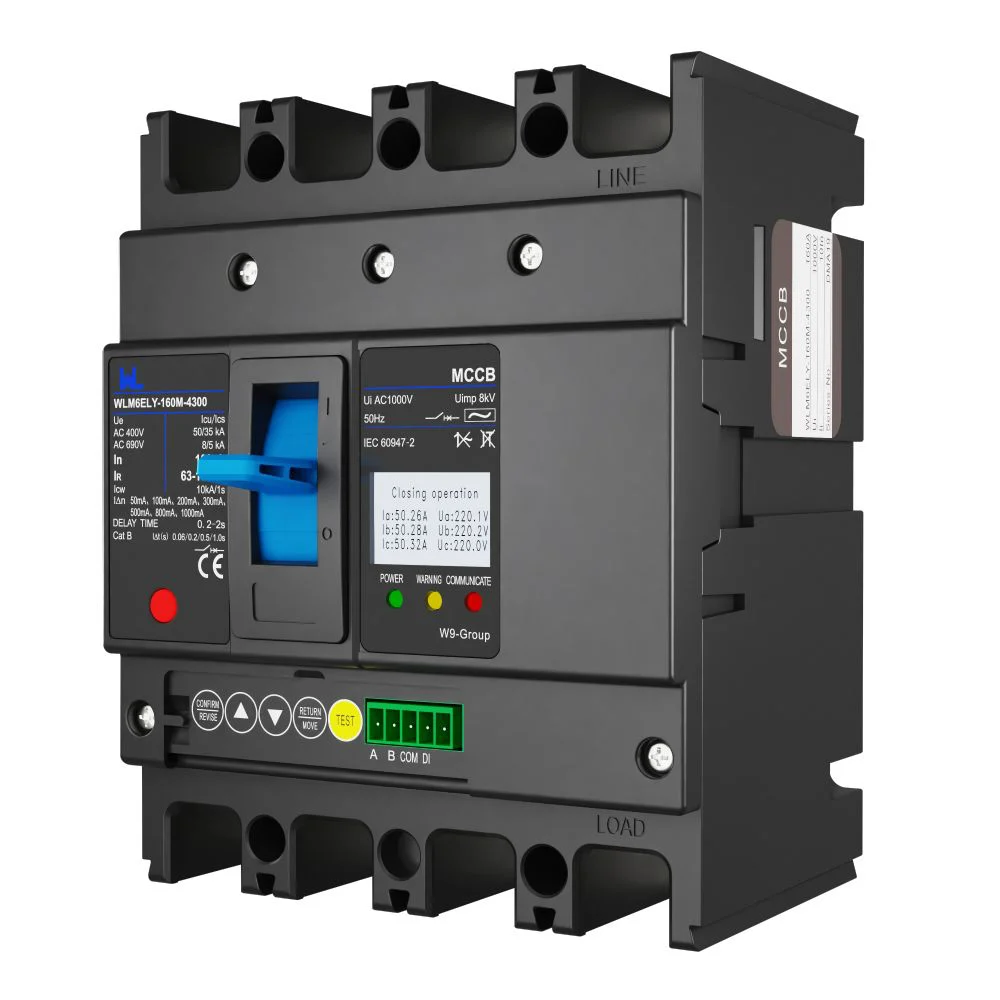 MCCB circuit breaker WLM6ELY-160A-4300 4P WLM6E Series electronic lsig 160A 4 Poles Gallery image 2