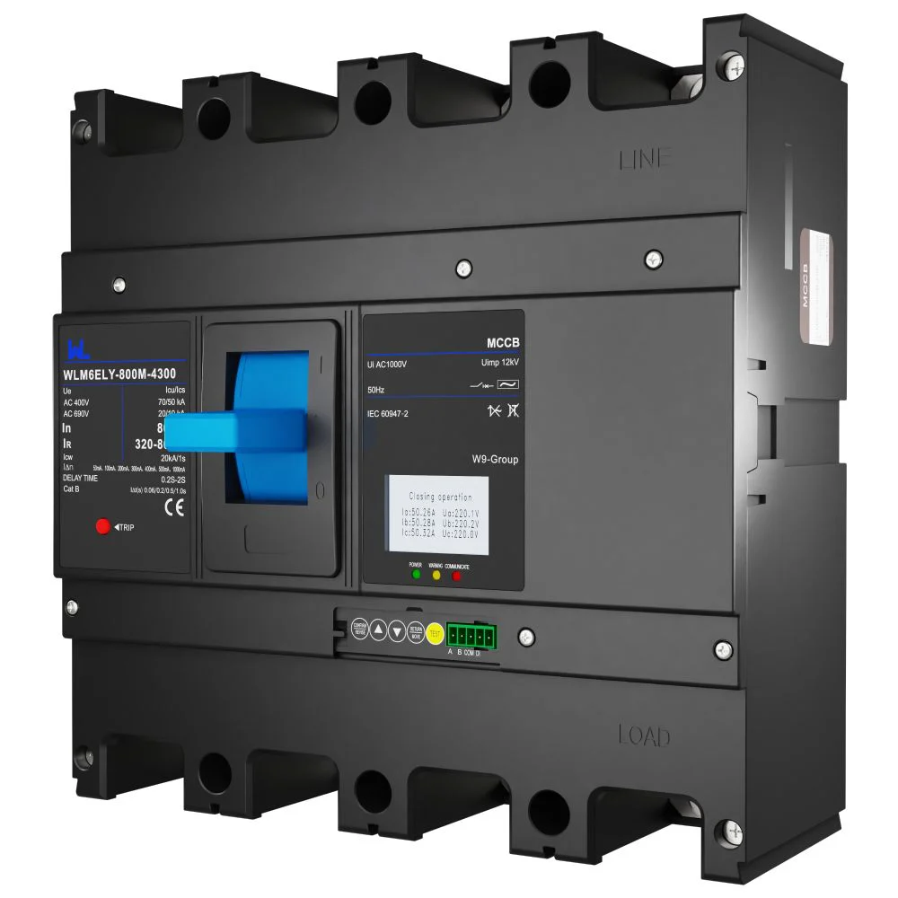 MCCB circuit breaker WLM6ELY-800A-4300 3P WLM6E Series electronic lsig 800A 4 Poles Gallery image 3