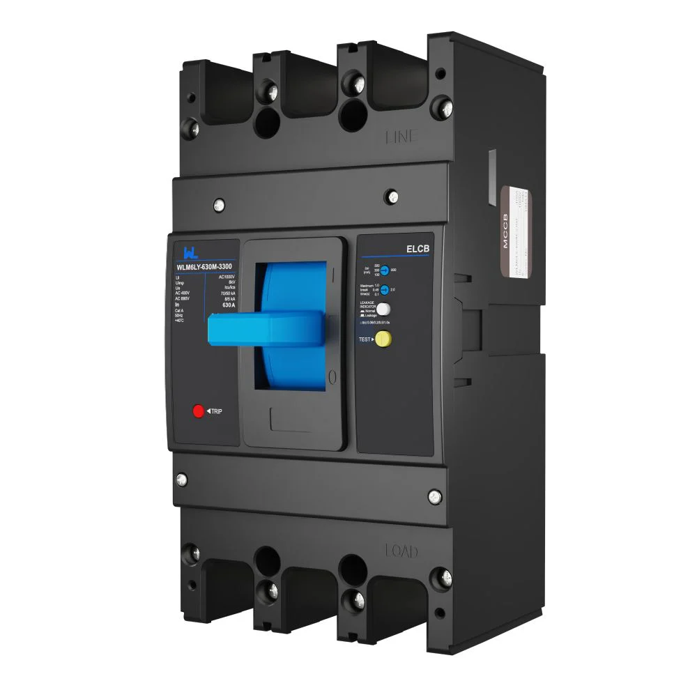 MCCB circuit breaker WLM6LY-630A-4300 4P WLM6L Series earth leakage protection type circuit breaker 400V 630a 3 poles 4 Poles Gallery image 2