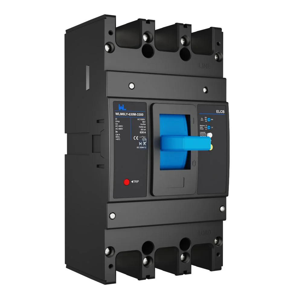 MCCB circuit breaker WLM6LY-630A-4300 4P WLM6L Series earth leakage protection type circuit breaker 400V 630a 3 poles 4 Poles Gallery image 3