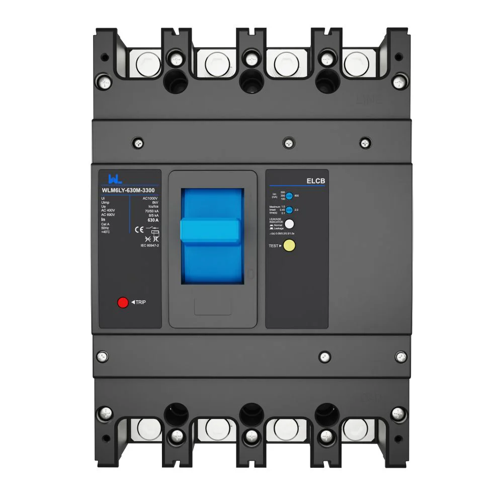 MCCB circuit breaker WLM6LY-630A-4300 4P WLM6L Series earth leakage protection type circuit breaker 400V 630a 3 poles 4 Poles Gallery image 4