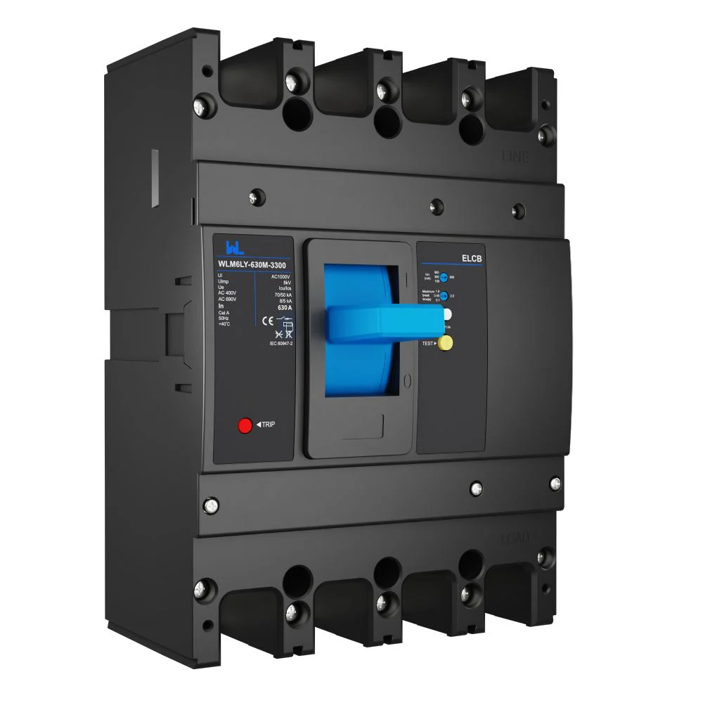 MCCB circuit breaker WLM6LY-630A-4300 4P WLM6L Series earth leakage protection type circuit breaker 400V 630a 3 poles 4 Poles Gallery image 6