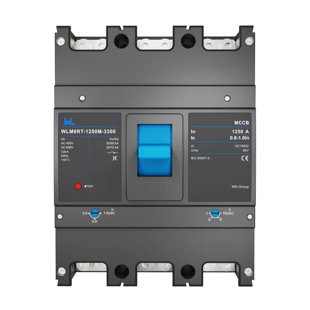 Adjustable mccb WLM6RT-1250A-3300 3P WLM6RT Series Moulded Case Circuit Breaker400V/690V mccb 800A 3 Poles Gallery image 1