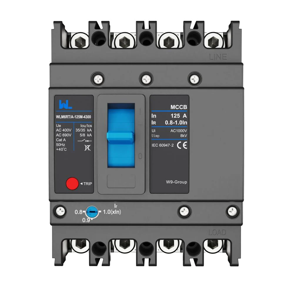Adjustable Mccb WLM6RT-125A-3300 3P WLM6RT Series thermal magnetic type mccb 400V/690V mccb 125A 3 Poles/4 Poles Gallery image 4