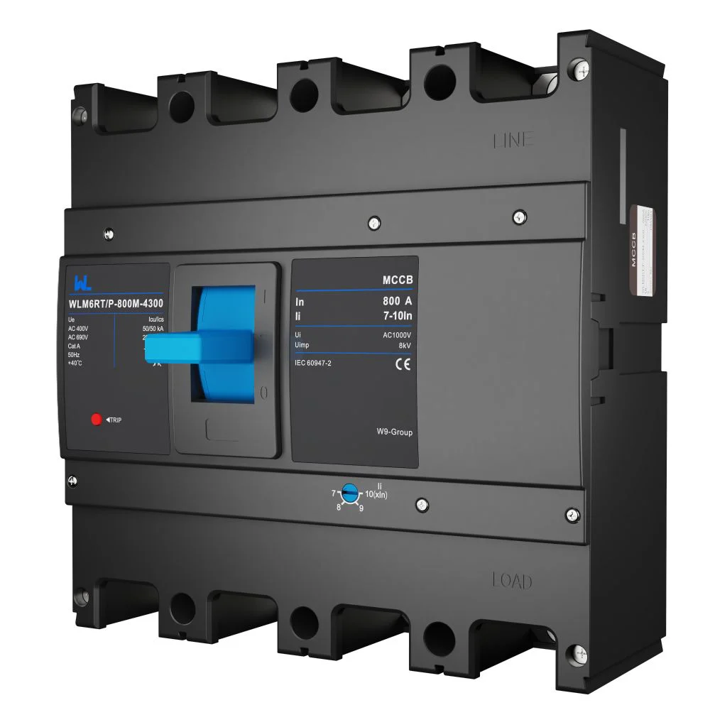 Moulded case circuit breaker front view for panel selection