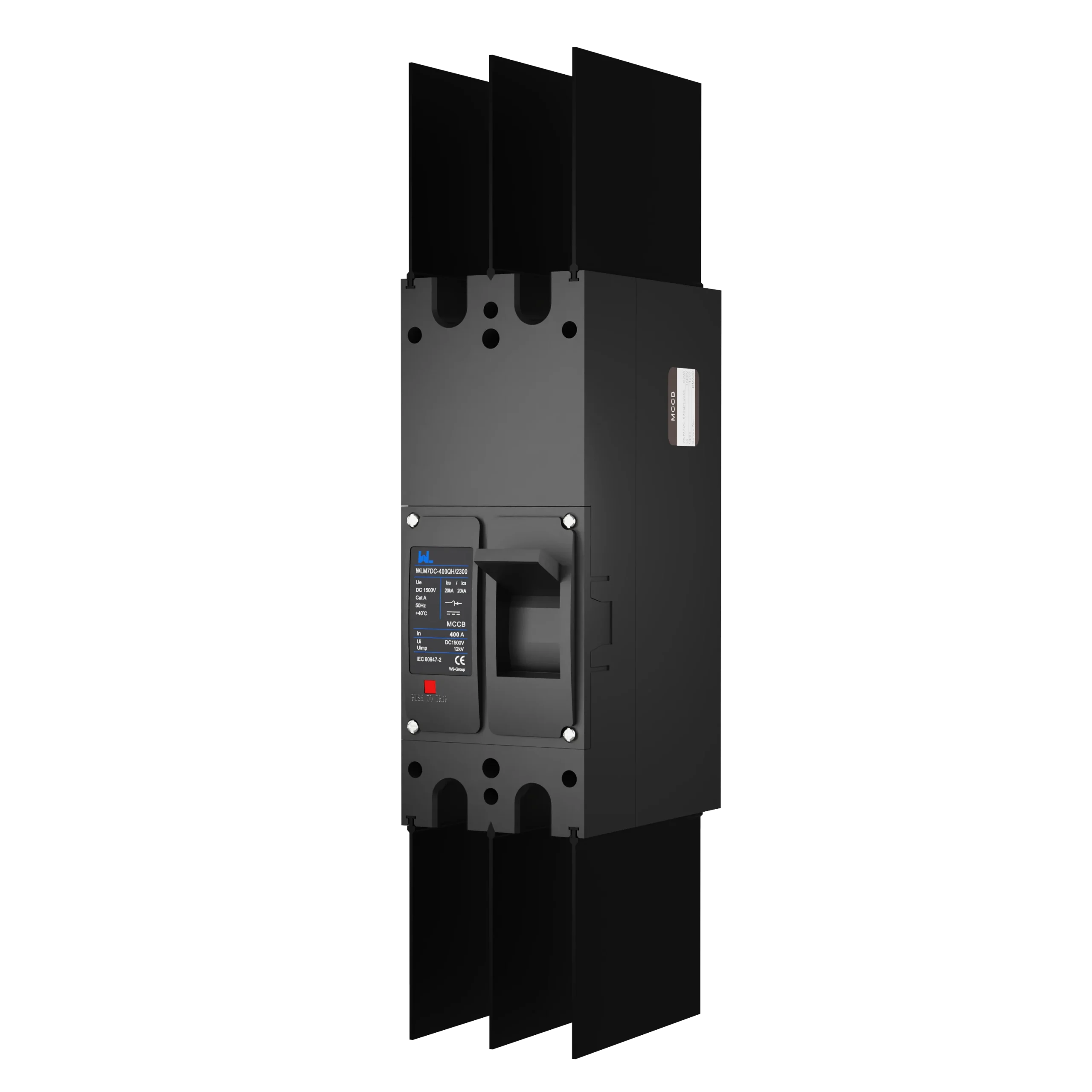 DC MCCB installed in a photovoltaic distribution enclosure