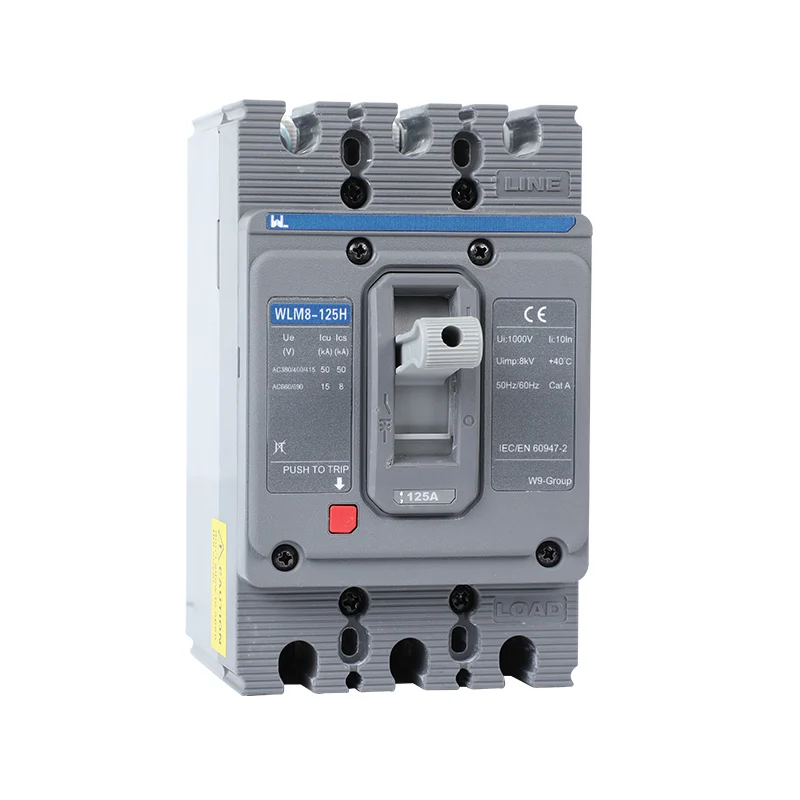 MCCB circuit breaker WLM8-125H-3300 3P 125 amp circuit breaker thermal and magnetic circuit breaker moulded case circuit breaker mccb Gallery image 2