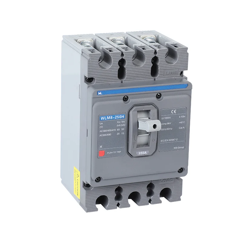 MCCB circuit breaker WLM8-250H-3300 3P 250 amp circuit breaker thermal and magnetic circuit breaker thermal magnetic release mccb Gallery image 2