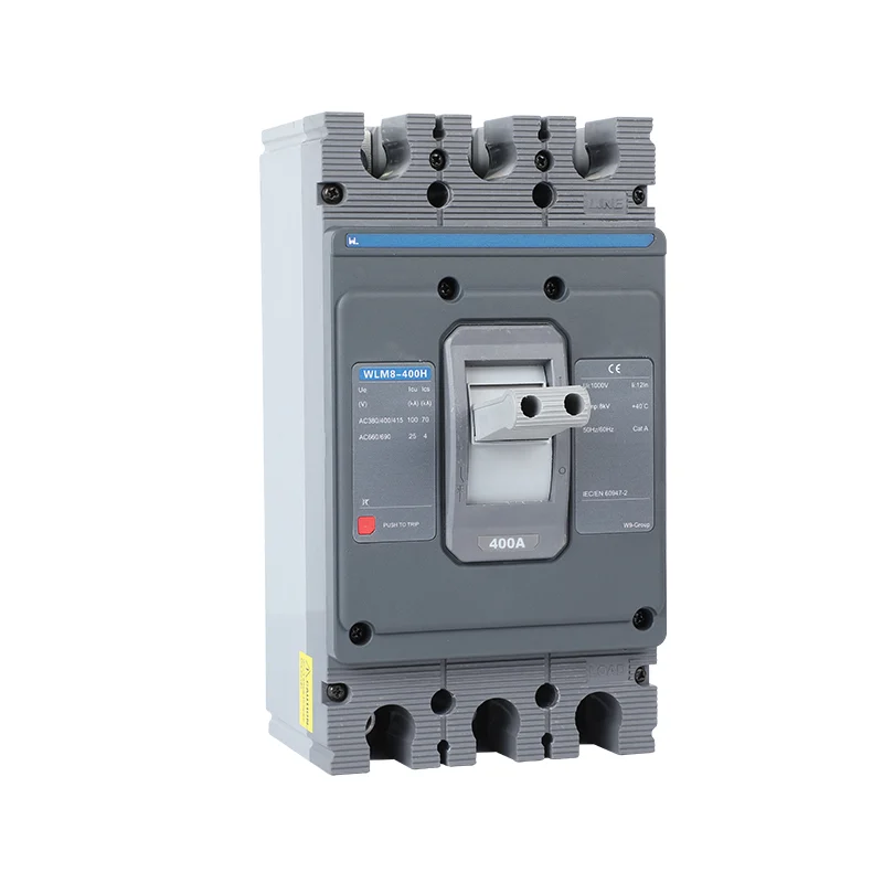 MCCB circuit breaker WLM8-400H-3300 WLM8-400-3300 3P 400A 400 amp circuit breaker thermal magnetic release mccb 3 poles circuit breaker Gallery image 2