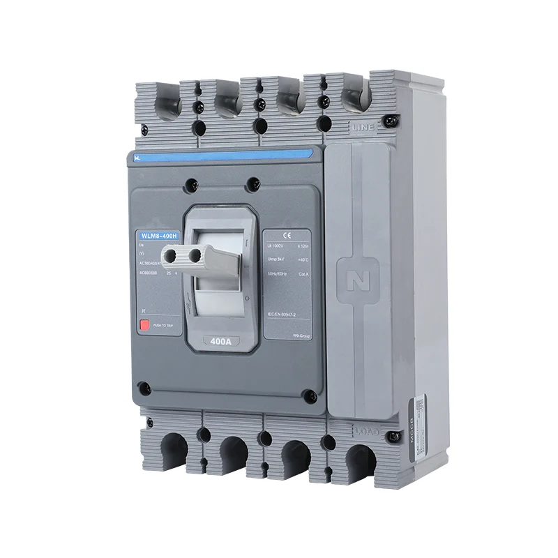 MCCB circuit breaker WLM8-400H-4300 WLM8-400-4300 4P 400A 400 amp circuit breaker thermal magnetic release mccb 4pole mccb Gallery image 2