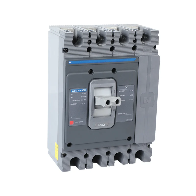 MCCB circuit breaker WLM8-400H-4300 WLM8-400-4300 4P 400A 400 amp circuit breaker thermal magnetic release mccb 4pole mccb Gallery image 3