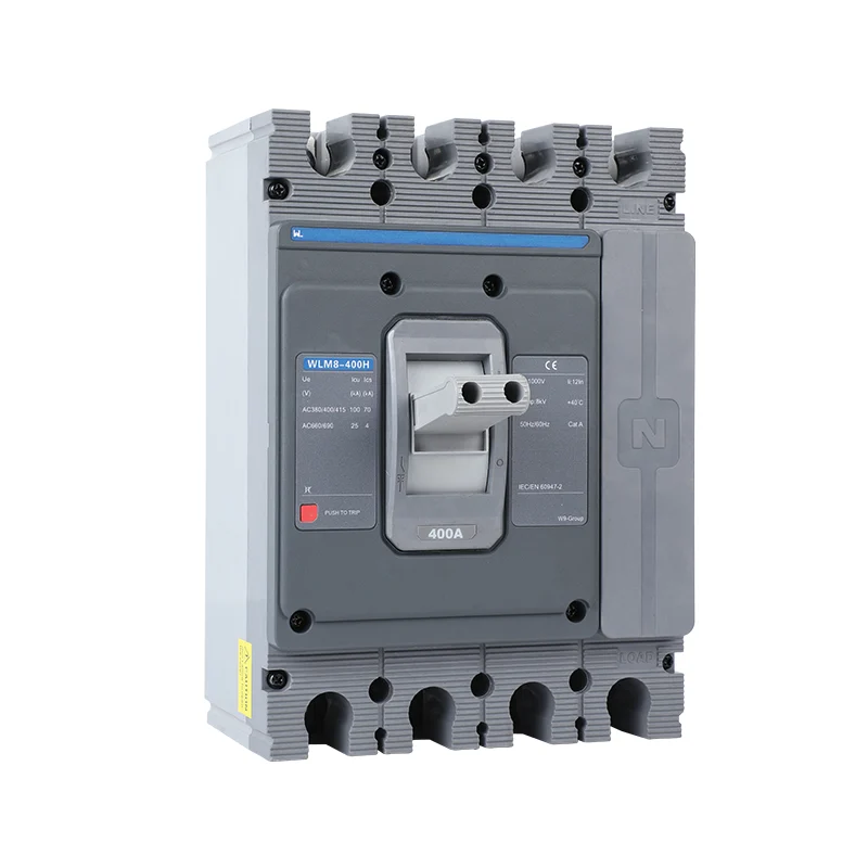 MCCB circuit breaker WLM8-400H-4300 WLM8-400-4300 4P 400A 400 amp circuit breaker thermal magnetic release mccb 4pole mccb Gallery image 4