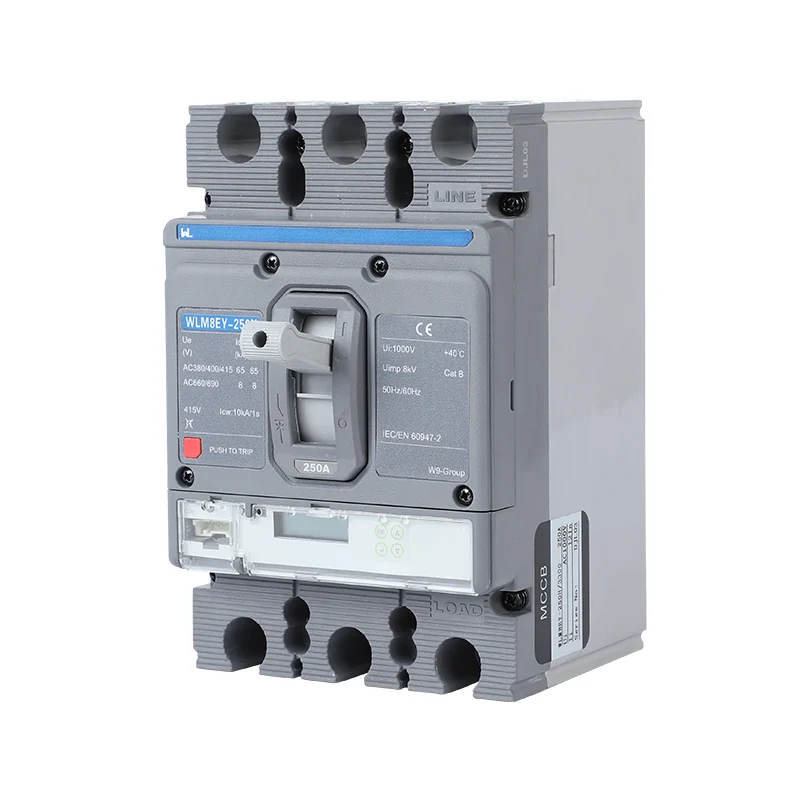 MCCB circuit breaker WLM8EY-250H-3300 250 amp 3 poles LCD ELECTRONIC TYPE Gallery image 2