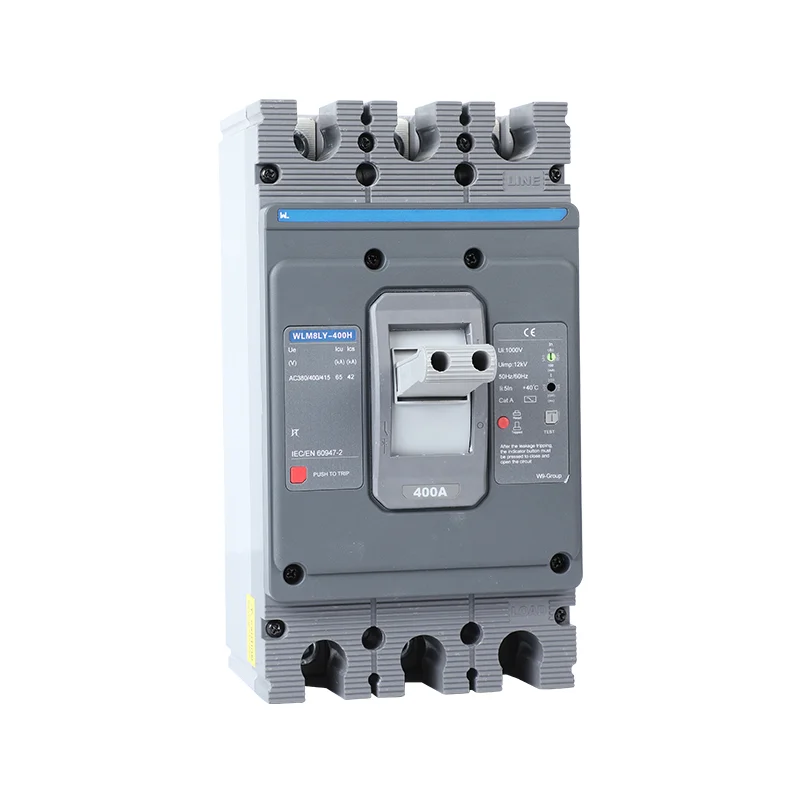 MCCB circuit breaker WLM8LY-400H-3300 WLM8LY Series earth leakage protection type Residual Current 400V 400A 3 poles low voltage Gallery image 2