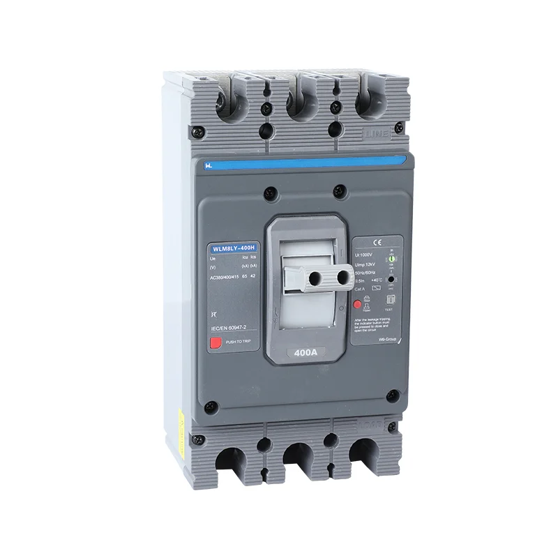 MCCB circuit breaker WLM8LY-400H-3300 WLM8LY Series earth leakage protection type Residual Current 400V 400A 3 poles low voltage Gallery image 3