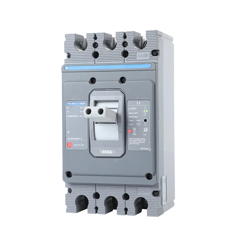 MCCB circuit breaker WLM8LY-400H-3300 WLM8LY Series earth leakage protection type Residual Current 400V 400A 3 poles low voltage Gallery image 4