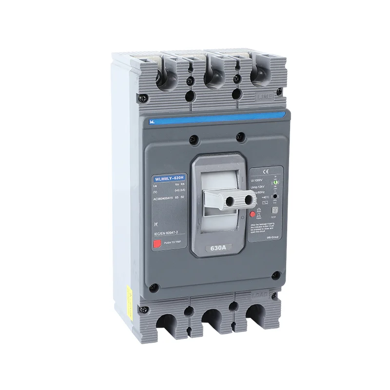 MCCB circuit breaker WLM8LY-630H-3300 WLM8LY Series earth leakage protection type Residual Current 630A 3 poles mccb breaker Gallery image 2