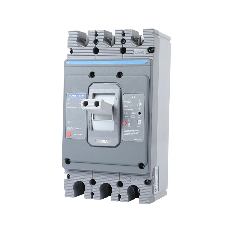 MCCB circuit breaker WLM8LY-630H-3300 WLM8LY Series earth leakage protection type Residual Current 630A 3 poles mccb breaker Gallery image 3